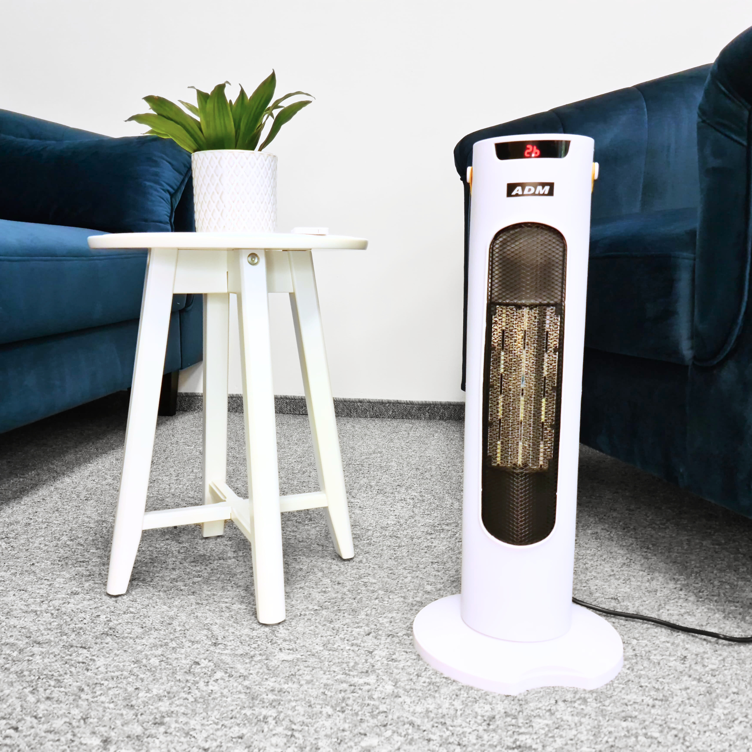 ADPro Šildymo ir Vėsinimo Ventiliatorius 2 in 1 su LED Ekranu - Gaivus Vėjas arba Šilumos Tiekimas