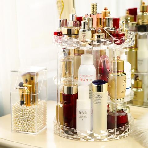 Besisukantis stovas kosmetikai–grožis patogiai ir praktiškai