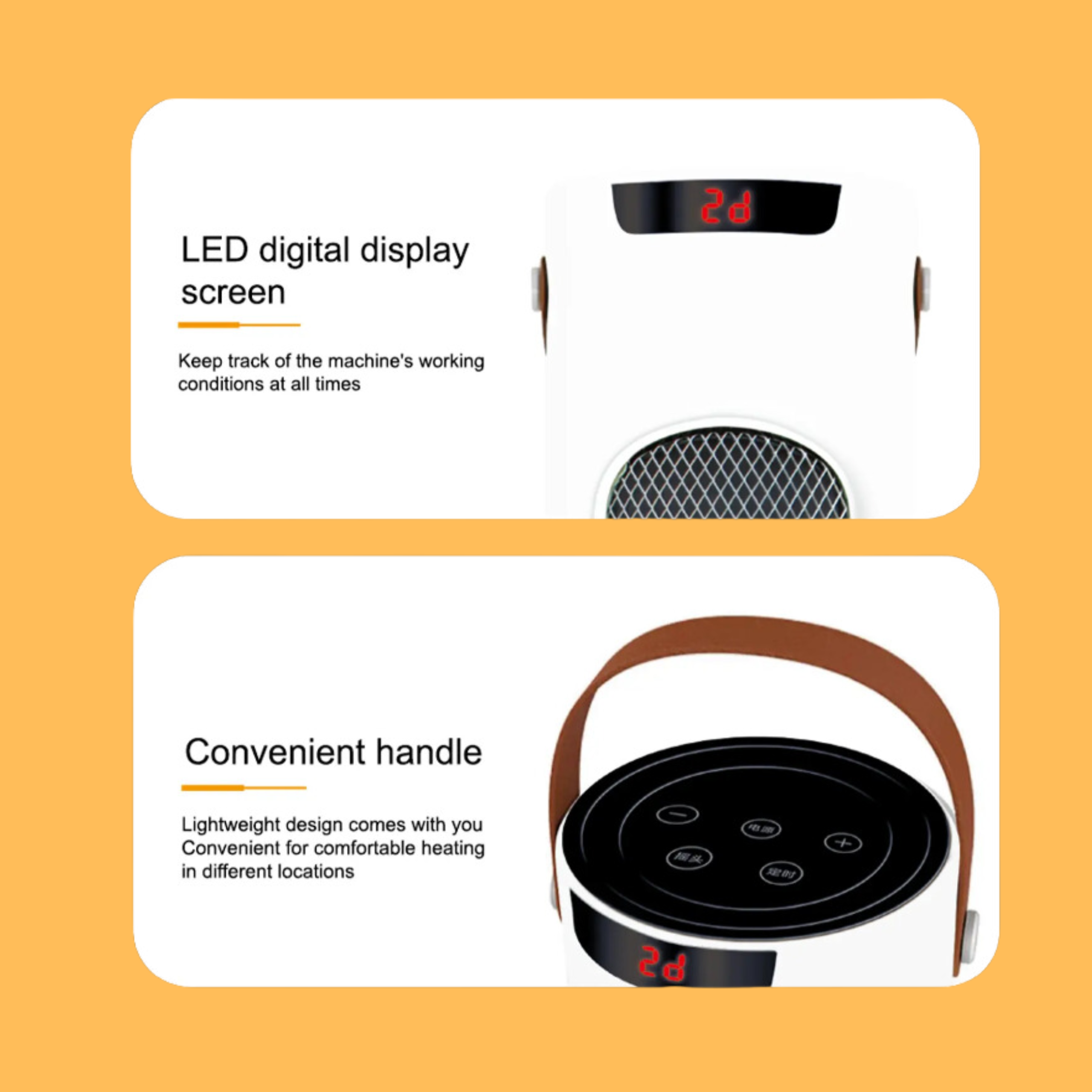 ADPro Šildymo ir Vėsinimo Ventiliatorius 2 in 1 su LED Ekranu - Gaivus Vėjas arba Šilumos Tiekimas