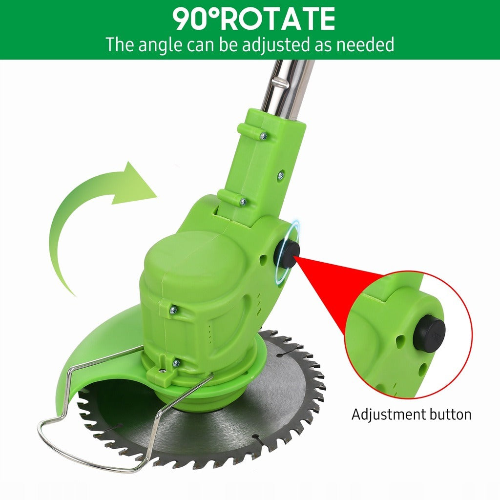Belaidis Žolės Trimeris su 2 Baterijomis – 3 Peilių Sistema