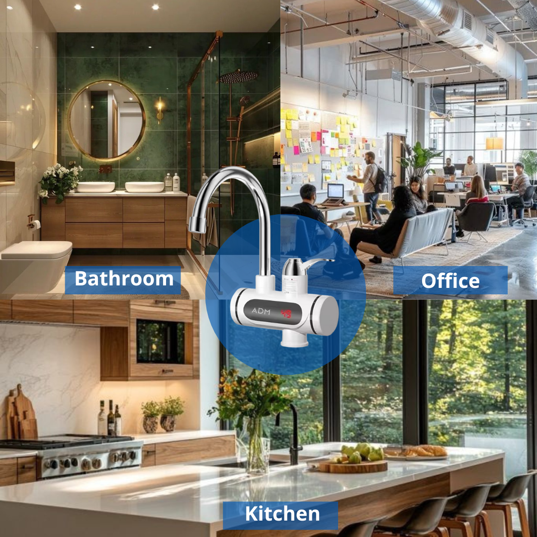 ADPro Momentinis elektrinis šildymo vandens maišytuvas – Karštas Vanduo Per 3 Sekundes