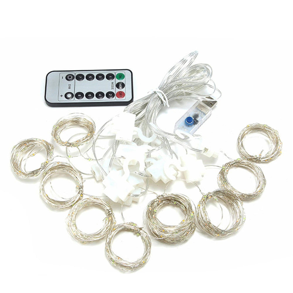 LED USB Užuolaida - Girlianda 3x3m 