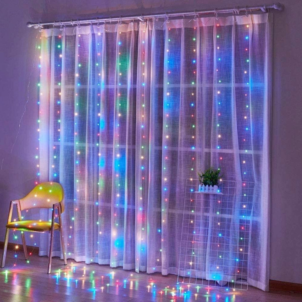 LED USB Užuolaida - Girlianda 3x3m 