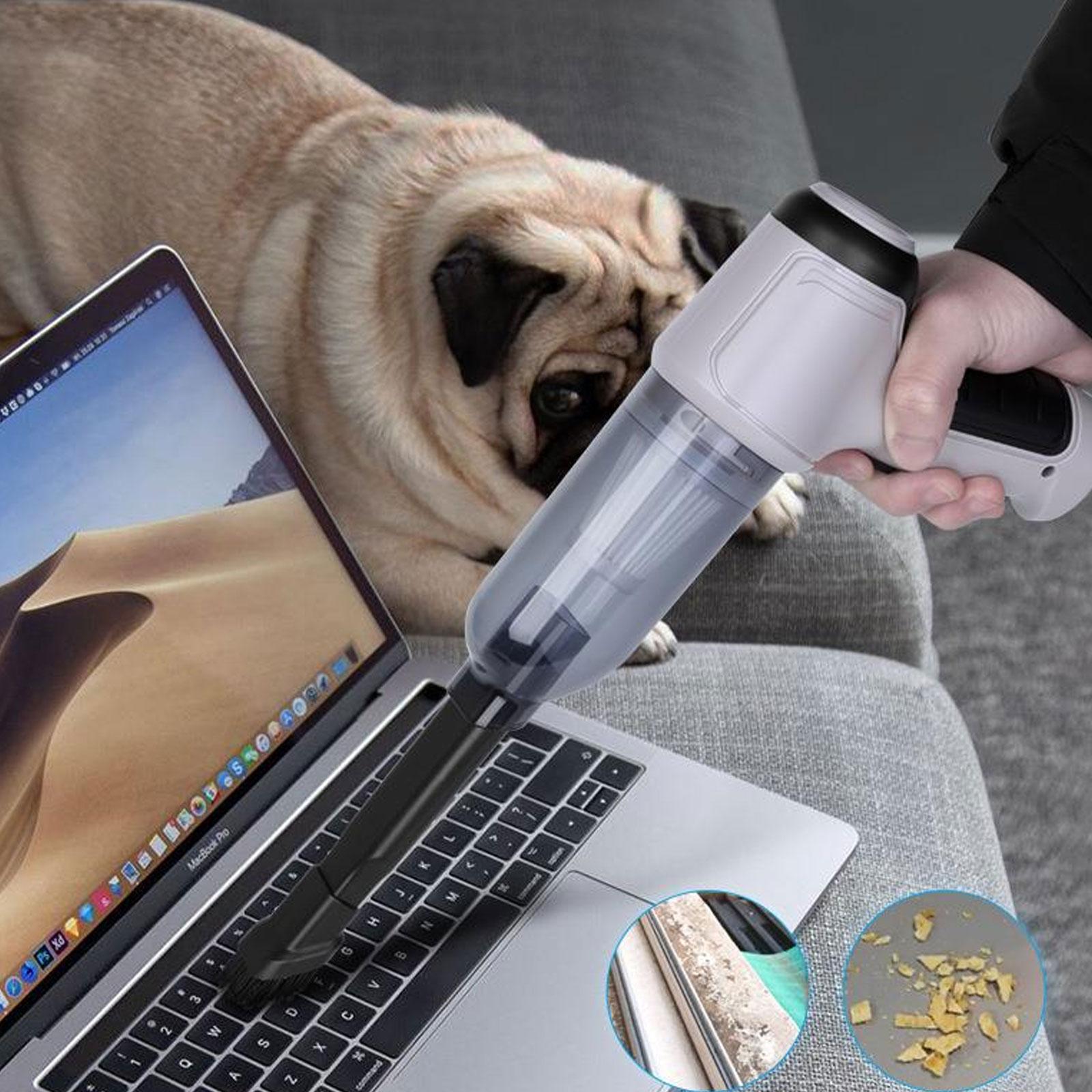 Galingas belaidis mini dulkių siurblys 2in1 su oro pūtimo funkcija