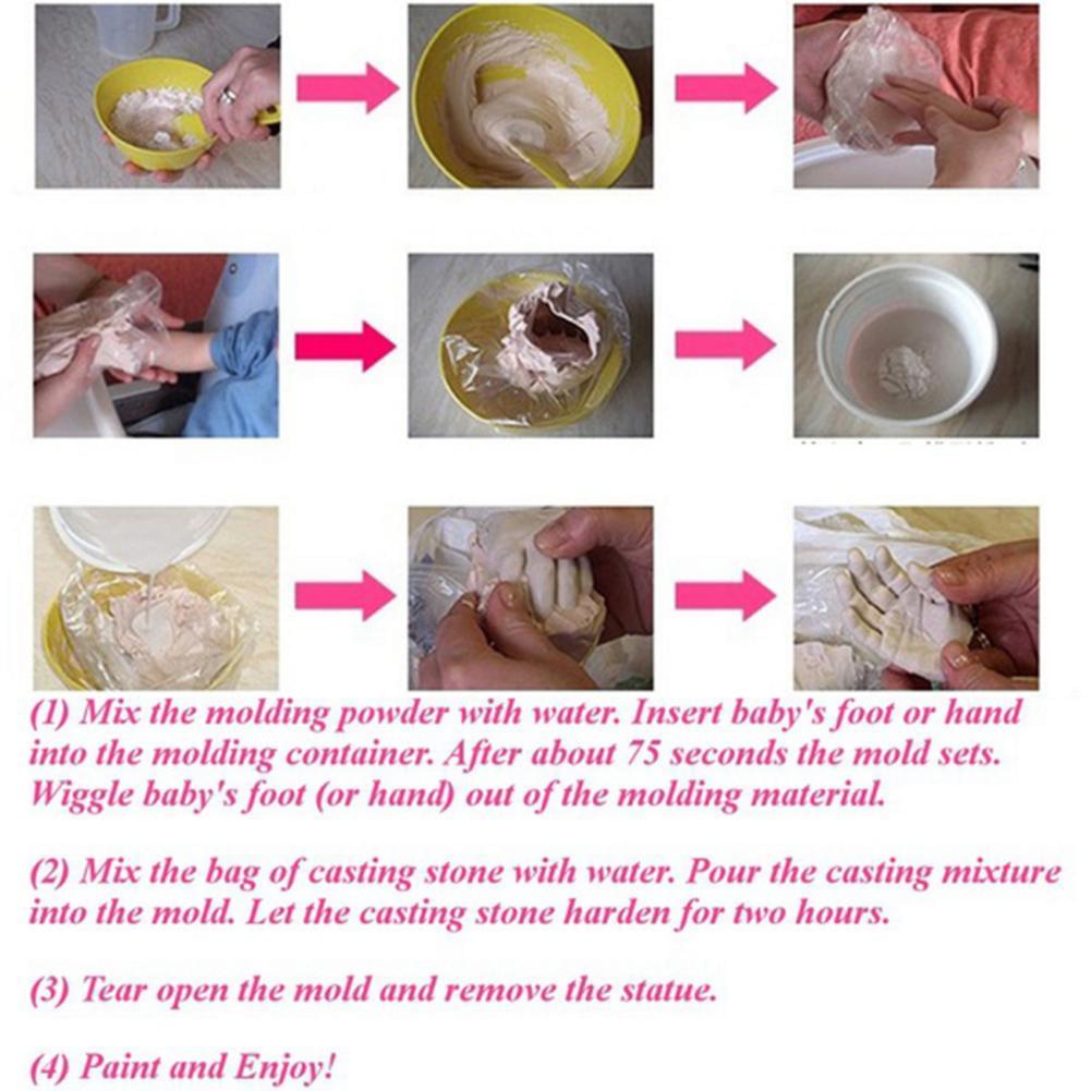 3D kūdikio antspaudų gaminimo rinkinys - įamžinkite mylimiausius