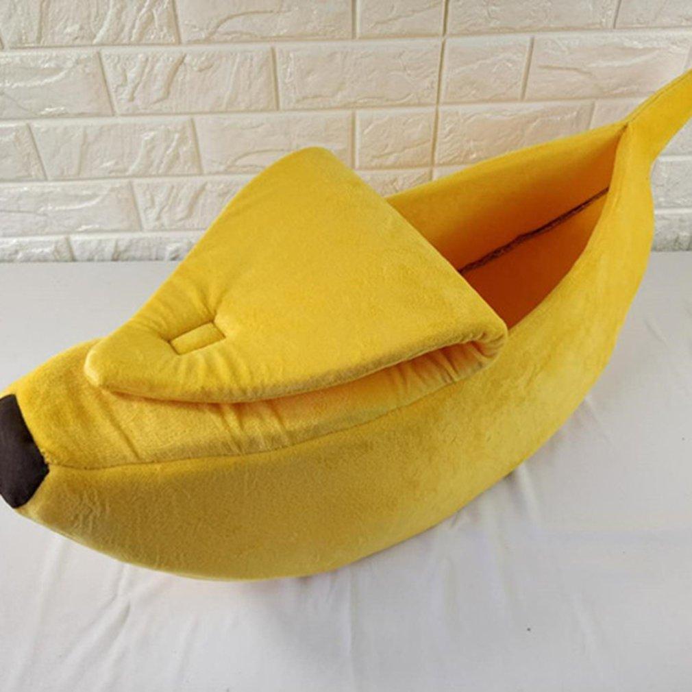 Banāna formas dzīvnieku gulta - ērta un jauka