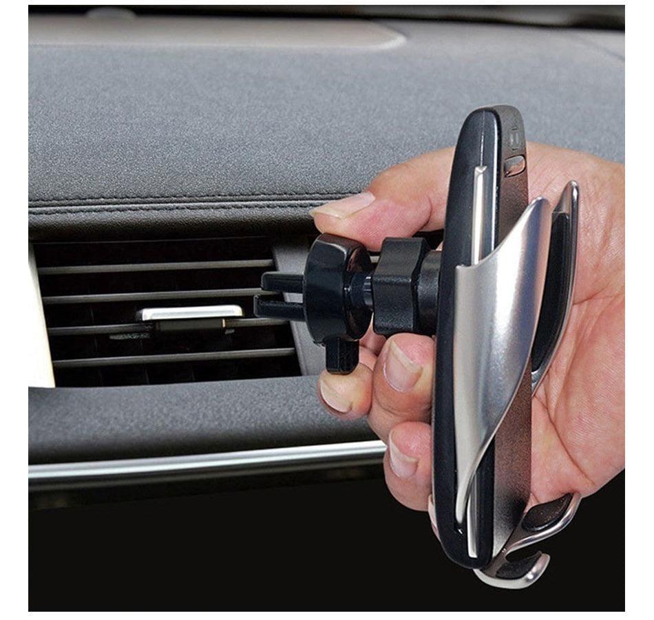 Bezvadu automātiskais automašīnas tālruņa turētājs un lādētājs — mūsdienīgas ērtības