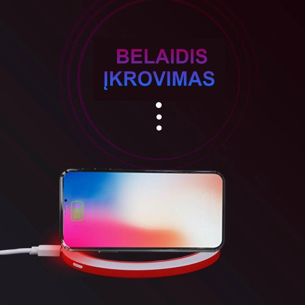 Belaidis įkroviklis su LED makiažo veidrodėliu - idealus apšvietimas