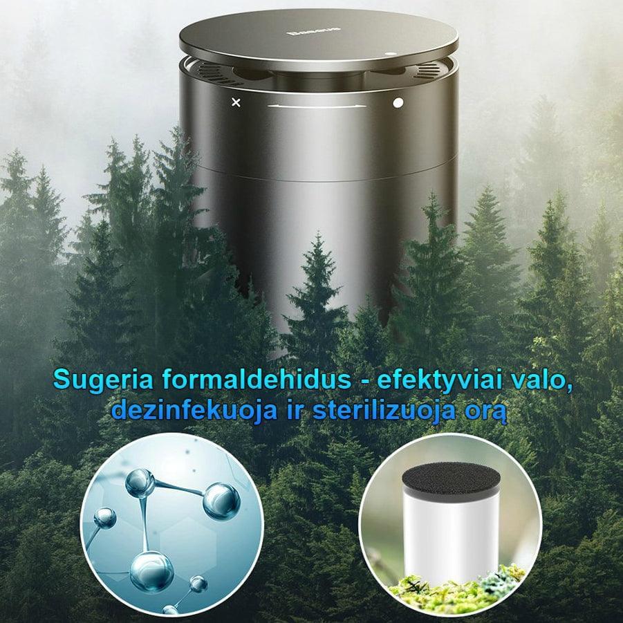 Automobilinis oro gaiviklis su formaldehido filtru - saugus ir švarus oras