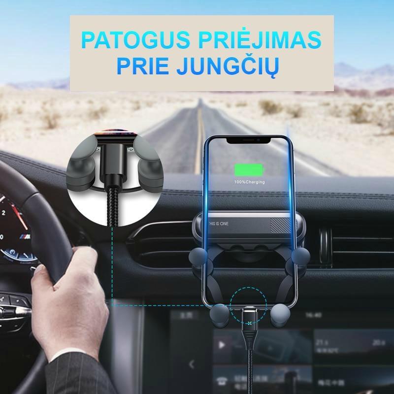 Automatinis automobilinis telefono laikiklis - saugiausias pasirinkimas