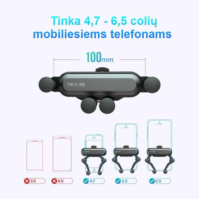 Automatinis automobilinis telefono laikiklis - saugiausias pasirinkimas