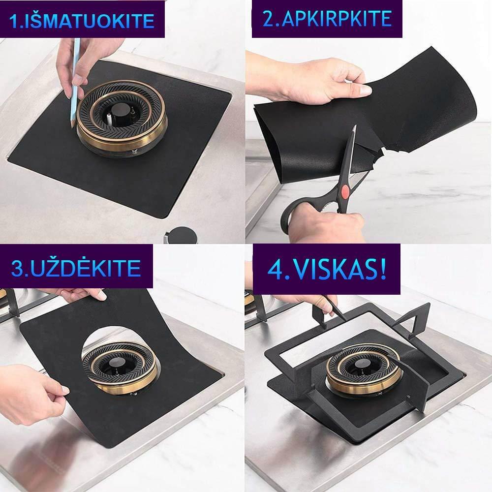 Aizsarguzlīmes plītij - tīra plīts