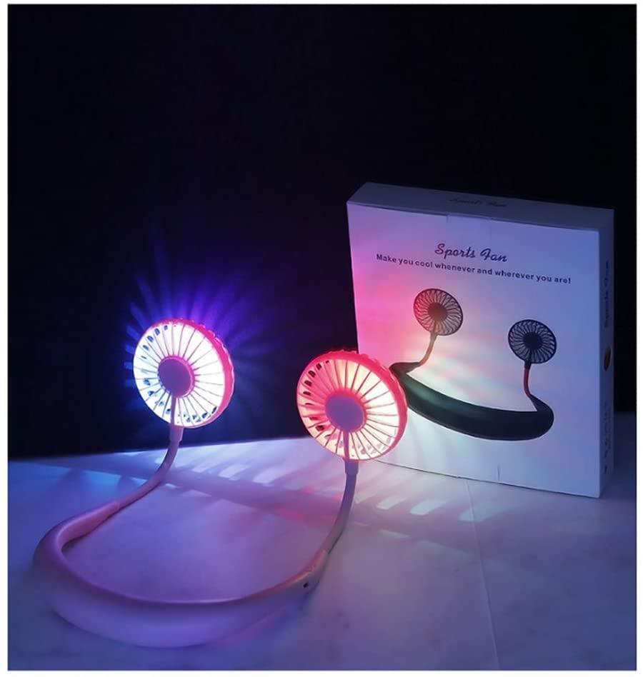 Aromterapijas LED pārnēsājamais kakla ventilators