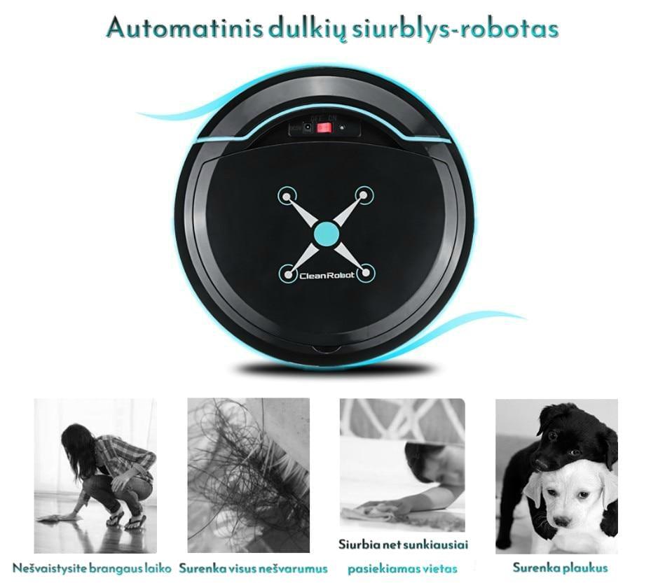 Automatinis dulkių siurblys-robotas - švarūs namai be jokio vargo