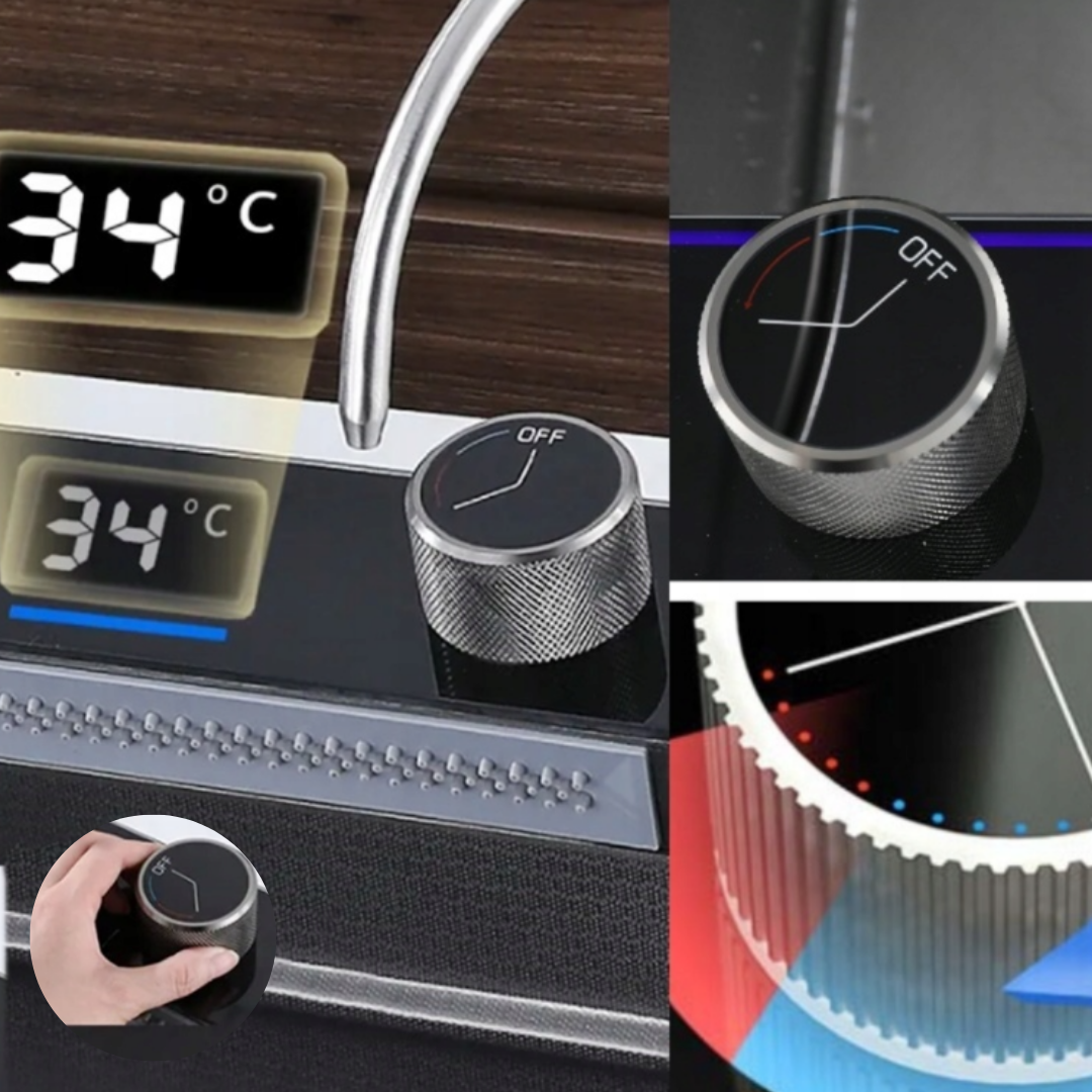 IŠMANIOS VIRTUVĖS kriaukles PLAUTUVĖS KOMPLEKTAS SU SKAITMENINIU EKRANU IR IŠTRAUKIAMU MAIŠYTUVU