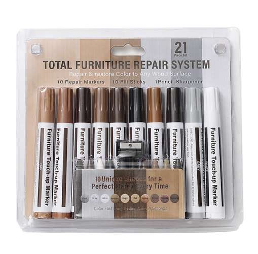 Baldų remonto rinkinys - Medžio Markeriai  (21 vnt.)