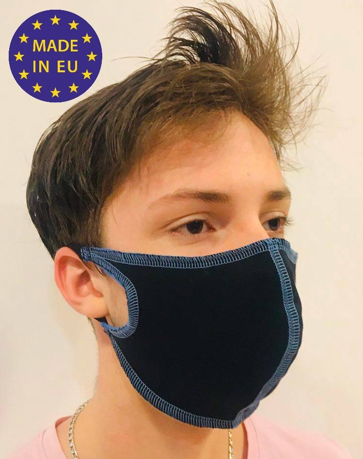 Daugkartinio naudojimo dviejų sluoksnių apsauginė veido kaukė