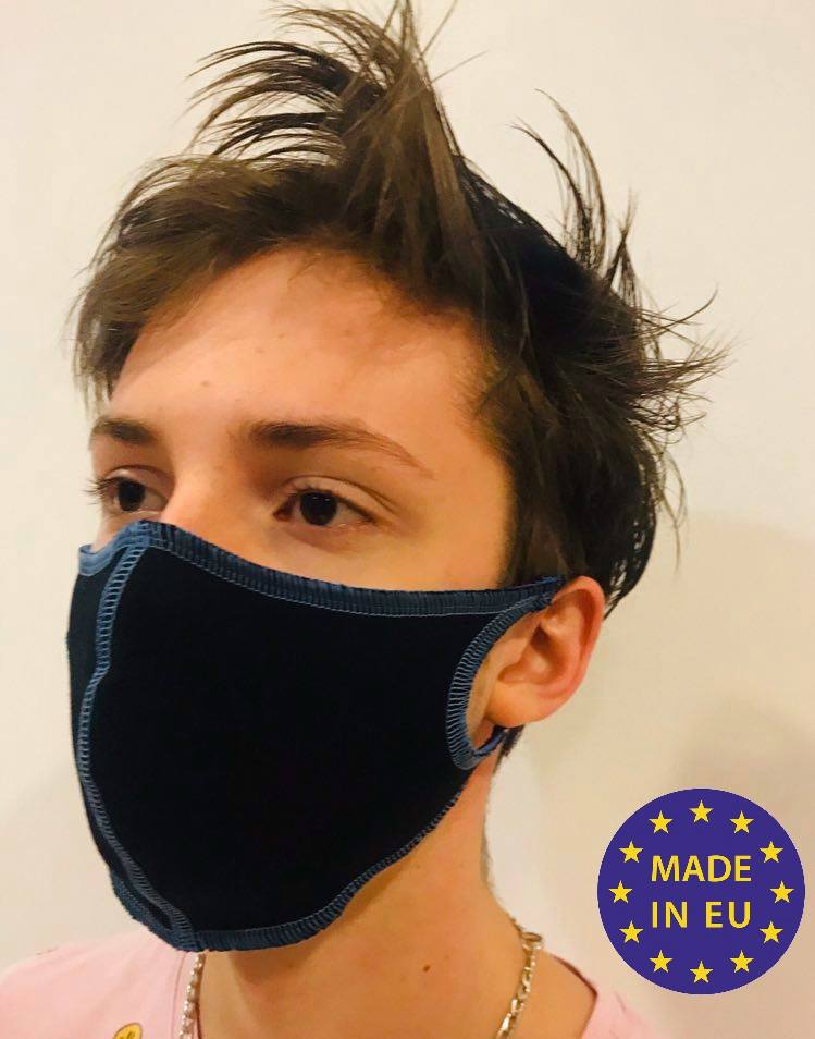 Daugkartinio naudojimo dviejų sluoksnių apsauginė veido kaukė