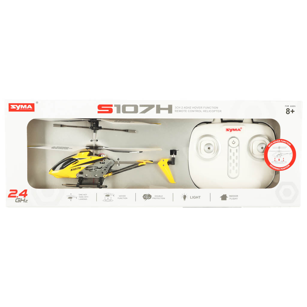 SYMA S107H RC helikopters 2.4GHz RTF dzeltens 