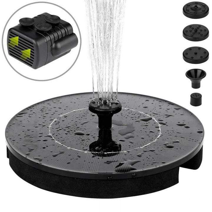 Fontanas su saulės baterija + antgalių rinkinys+modernu.lt