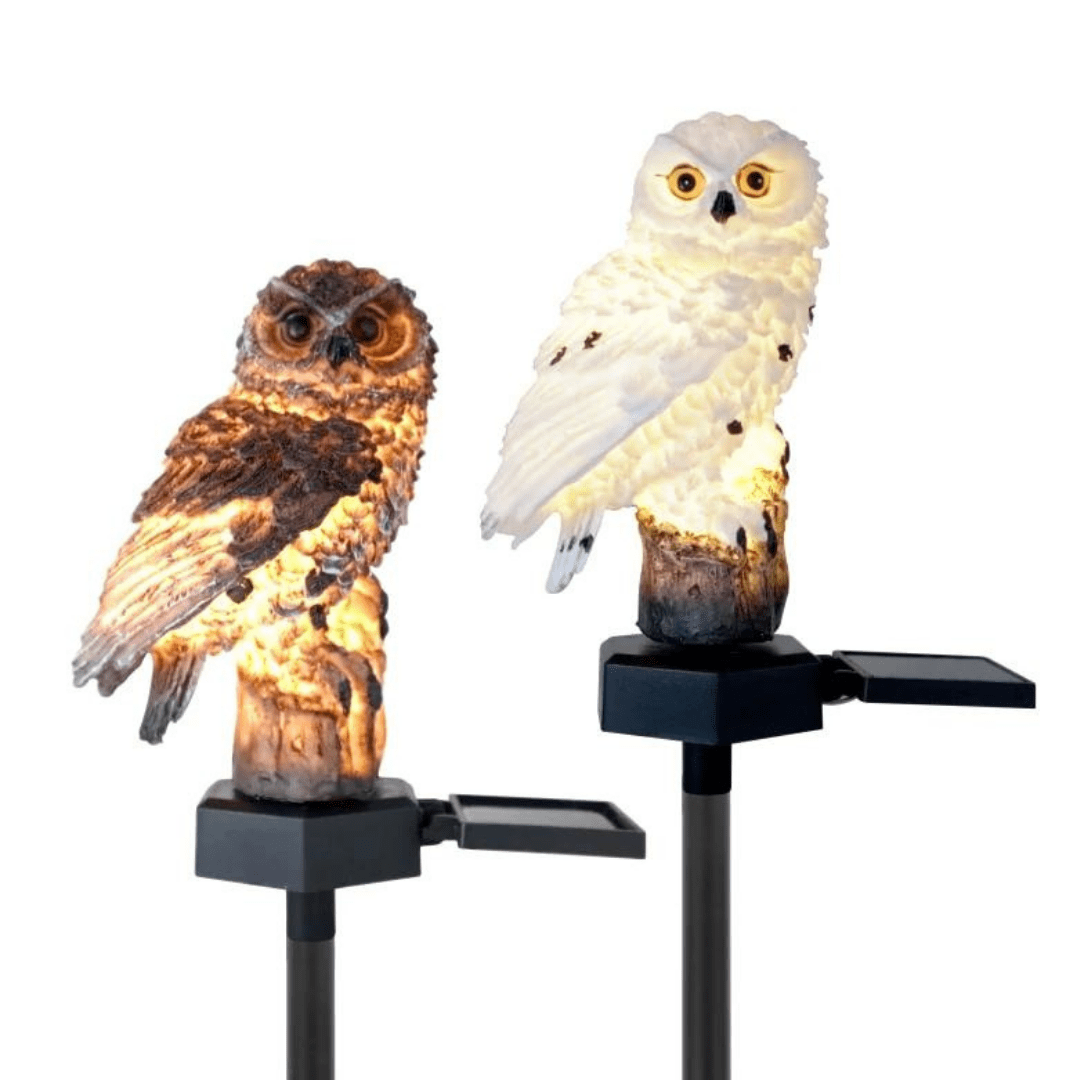 Lauko LED šviestuvas PELĖDA (su saulės baterija)+modernu.lt