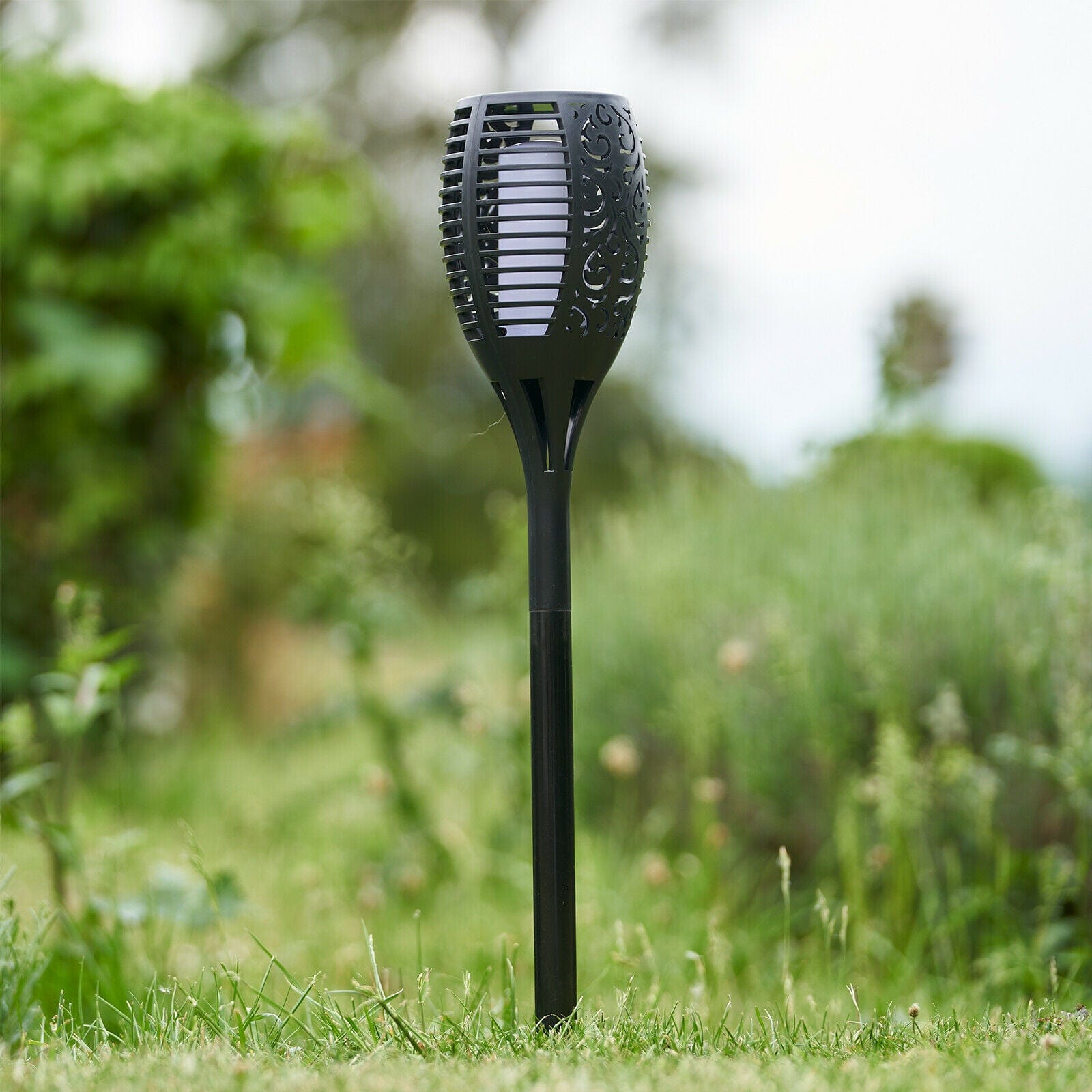 LED lauko šviestuvas su liepsnos imitacija (78cm)-modernu.lt