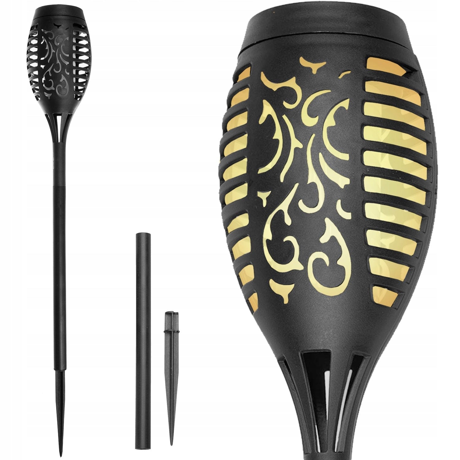 LED lauko šviestuvas su liepsnos imitacija (78cm)-modernu.lt