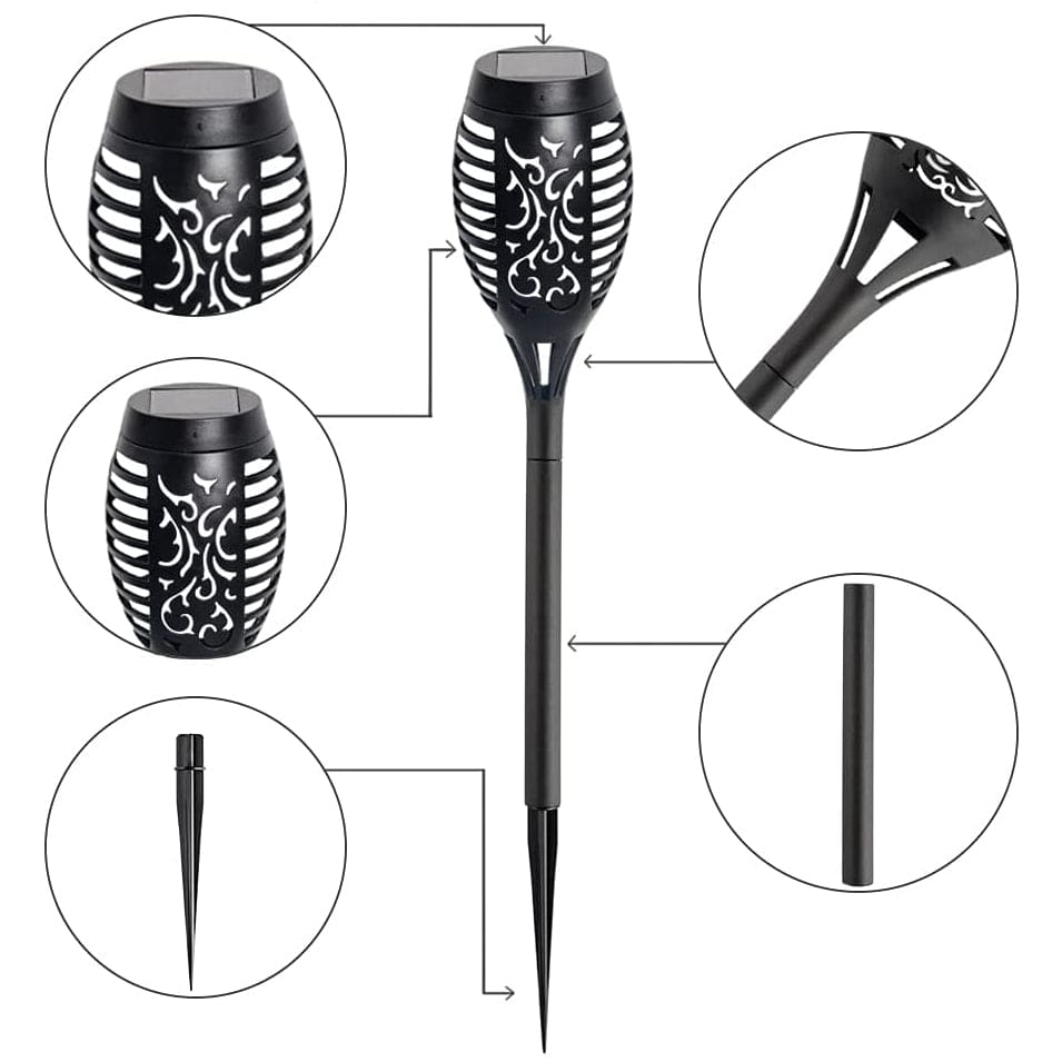 LED lauko šviestuvas su liepsnos imitacija (78cm)-modernu.lt