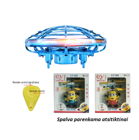 Mini dronas valdomas rankomis–gera nuotaika garantuota!