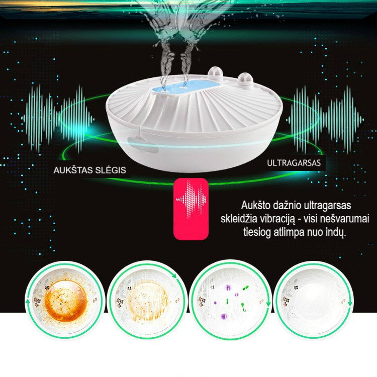 Mini-ultragarsinė-indaplovė