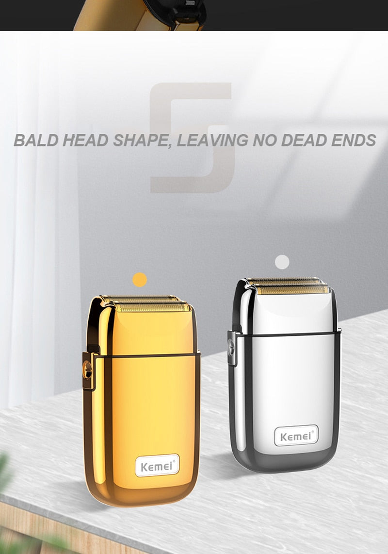 kemei-metalinė-barzdos-skutimo-mašinėlė